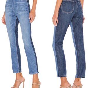 NWT! AG Adriano Goldschmied Two-Tone Sliming Blue Jeans Vintage Sophia Ankle 26